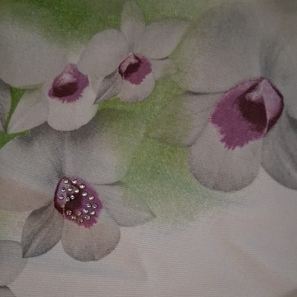 Swarovski White Tote with Floral Accents - Picture 3 of 5